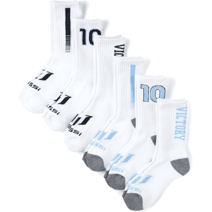 The Children's Place Kids Messi™ Crew Socks 6-Pack Size 3-6 YOUTH Polyester/Spandex The Children's Place Kids Messi™ Crew Socks 6-Pack Size 3-6 YOUTH Polyester/Spandex
