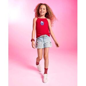 The Children's Place Girls Hello Kitty® Embroidered Icon Shortie Jean Shorts Size 6X/7 Blue 100% Cotton The Children's Place Girls Hello Kitty® Embroidered Icon Shortie Jean Shorts Size 6X/7 Blue 100% Cotton