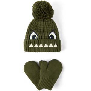 The Children's Place Toddler Boys Embroidered Monster 2-Piece Cold Weather Set Size 2T-5T Green 100% Polyester Microfleece The Children's Place Toddler Boys Embroidered Monster 2-Piece Cold Weather Set Size 2T-5T Green 100% Polyester Microfleece