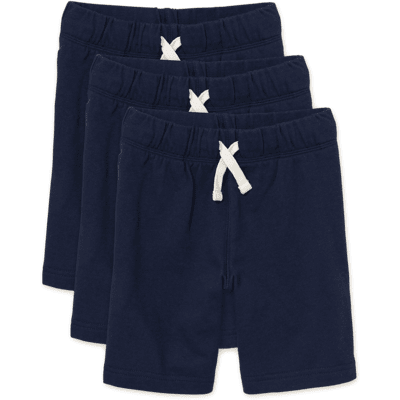The Children's Place Boys French Terry Shorts 3-Pack Size Large (10/12) Blue Cotton/Polyester The Children's Place Boys French Terry Shorts 3-Pack Size Large (10/12) Blue Cotton/Polyester