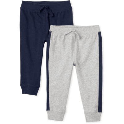 The Children's Place Baby Side Stripe Pants 2-Pack Size 0-3 M Blue 100% Cotton The Children's Place Baby Side Stripe Pants 2-Pack Size 0-3 M Blue 100% Cotton