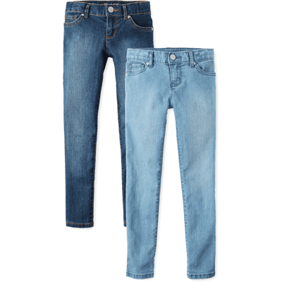 The Children's Place Girls Super Skinny Jeans 2-Pack Size 10 Cotton/Polyester/Spandex The Children's Place Girls Super Skinny Jeans 2-Pack Size 10 Cotton/Polyester/Spandex