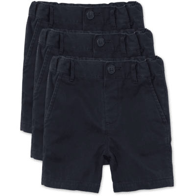 The Children's Place Baby And Toddler Boys Uniform Chino Shorts 3-Pack Size 3T Blue 100% Cotton The Children's Place Baby And Toddler Boys Uniform Chino Shorts 3-Pack Size 3T Blue 100% Cotton