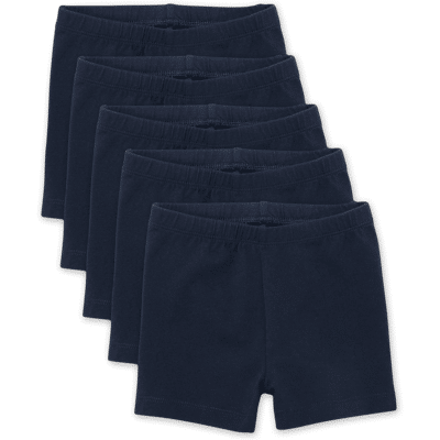 The Children's Place Toddler Girls Cartwheel Shorts 5-Pack Size 4T Blue Cotton/Spandex The Children's Place Toddler Girls Cartwheel Shorts 5-Pack Size 4T Blue Cotton/Spandex