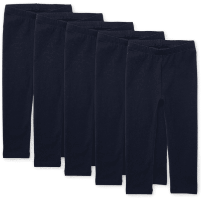 The Children's Place Toddler Girls Leggings 5-Pack Size 18-24 M Blue Cotton/Spandex The Children's Place Toddler Girls Leggings 5-Pack Size 18-24 M Blue Cotton/Spandex