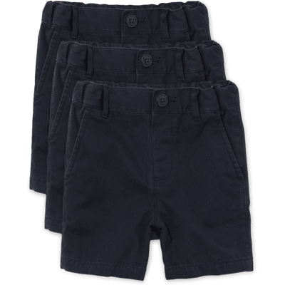 The Children's Place Baby And Toddler Boys Uniform Stretch Chino Shorts 3-Pack Size 2T Blue Cotton/Spandex The Children's Place Baby And Toddler Boys Uniform Stretch Chino Shorts 3-Pack Size 2T Blue Cotton/Spandex