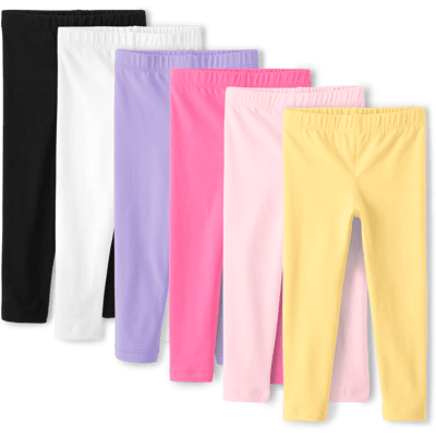 The Children's Place Toddler Girls Leggings 6-Pack Size 2T Pink Cotton/Spandex The Children's Place Toddler Girls Leggings 6-Pack Size 2T Pink Cotton/Spandex