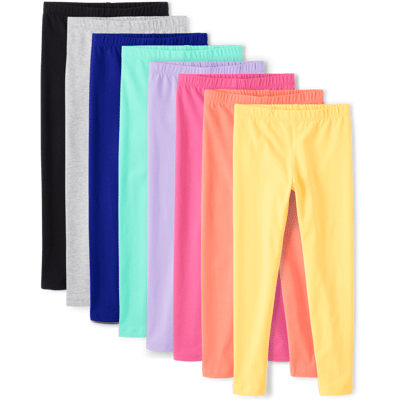 The Children's Place Girls Leggings 8-Pack Size 2XL (16) Cotton/Spandex The Children's Place Girls Leggings 8-Pack Size 2XL (16) Cotton/Spandex