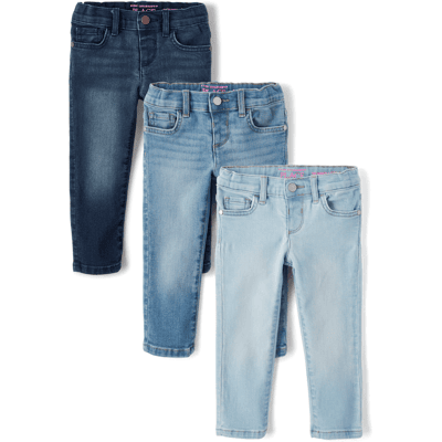 The Children's Place Toddler Girls Skinny Jeans 3-Pack Size 18-24 M Cotton/Polyester The Children's Place Toddler Girls Skinny Jeans 3-Pack Size 18-24 M Cotton/Polyester