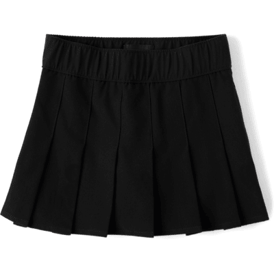 The Children's Place Girls Uniform Quick Dry Pleated Skort Size 8 Black Polyester/Spandex The Children's Place Girls Uniform Quick Dry Pleated Skort Size 8 Black Polyester/Spandex