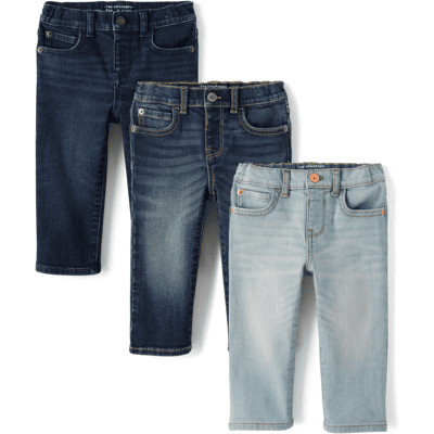 The Children's Place Baby And Toddler Boys Straight Jeans 3-Pack Size 5T Cotton The Children's Place Baby And Toddler Boys Straight Jeans 3-Pack Size 5T Cotton