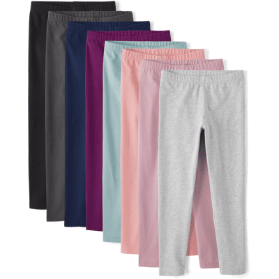 The Children's Place Girls Leggings 8-Pack Size Large (10/12) Pink Cotton/Spandex The Children's Place Girls Leggings 8-Pack Size Large (10/12) Pink Cotton/Spandex