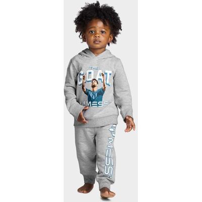 The Children's Place Toddler Boys Messi™ G.O.A.T. Fleece 2-Piece Outfit Set Size 3T Gray Cotton/Polyester The Children's Place Toddler Boys Messi™ G.O.A.T. Fleece 2-Piece Outfit Set Size 3T Gray Cotton/Polyester