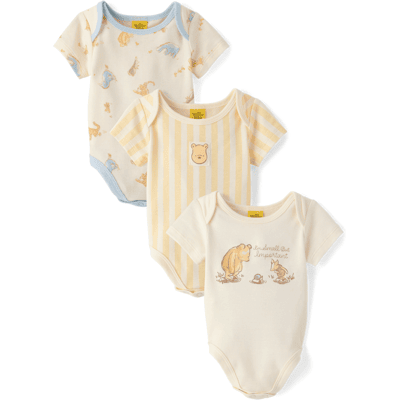 The Children's Place Baby Winnie The Pooh™ Bodysuit 3-Pack Size 3-6 M Cotton/Polyester The Children's Place Baby Winnie The Pooh™ Bodysuit 3-Pack Size 3-6 M Cotton/Polyester