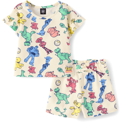 The Children's Place Toddler Girls Toy Story™ 2-Piece Outfit Set Size 4T Cream Cotton/Polyester The Children's Place Toddler Girls Toy Story™ 2-Piece Outfit Set Size 4T Cream Cotton/Polyester