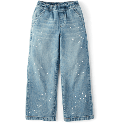The Children's Place Boys Paint Splatter Super Baggy Pull On Jeans Size 14 Blue 100% Cotton The Children's Place Boys Paint Splatter Super Baggy Pull On Jeans Size 14 Blue 100% Cotton