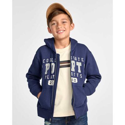 The Children's Place Boys Varsity Premium Fleece Zip Up Hoodie Size Large (10/12) Blue Cotton/Polyester/Spandex The Children's Place Boys Varsity Premium Fleece Zip Up Hoodie Size Large (10/12) Blue Cotton/Polyester/Spandex