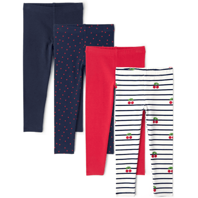 The Children's Place Toddler Girls Print Leggings 4-Pack Size 3T Blue Cotton/Spandex The Children's Place Toddler Girls Print Leggings 4-Pack Size 3T Blue Cotton/Spandex