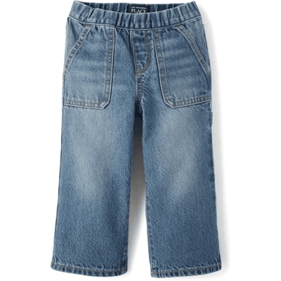 The Children's Place Baby And Toddler Boys Pull On Baggy Jeans Size 9-12 M Blue Cotton The Children's Place Baby And Toddler Boys Pull On Baggy Jeans Size 9-12 M Blue Cotton