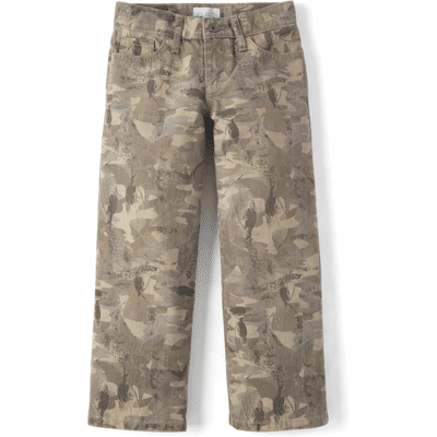 The Children's Place Girls Camo Baggy Jeans Size 6X/7 Brown 100% Cotton The Children's Place Girls Camo Baggy Jeans Size 6X/7 Brown 100% Cotton