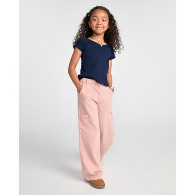The Children's Place Girls Garment Dyed Baggy Cargo Jeans Size 6 Pink 100% Cotton The Children's Place Girls Garment Dyed Baggy Cargo Jeans Size 6 Pink 100% Cotton