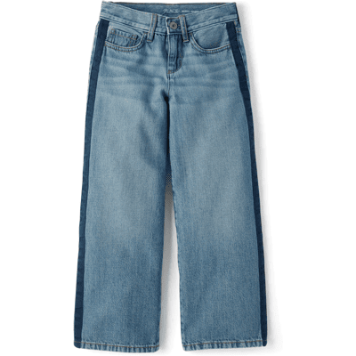 The Children's Place Girls Side Stripe Baggy Jeans Size 8 Blue Cotton The Children's Place Girls Side Stripe Baggy Jeans Size 8 Blue Cotton