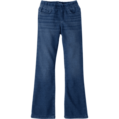The Children's Place Girls French Terry Flare Sweatpant Jeans Size Small (5/6) Blue Cotton The Children's Place Girls French Terry Flare Sweatpant Jeans Size Small (5/6) Blue Cotton