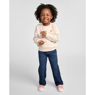The Children's Place Toddler Girls French Terry Wide Leg Sweatpant Jeans Size 3T Blue Cotton The Children's Place Toddler Girls French Terry Wide Leg Sweatpant Jeans Size 3T Blue Cotton