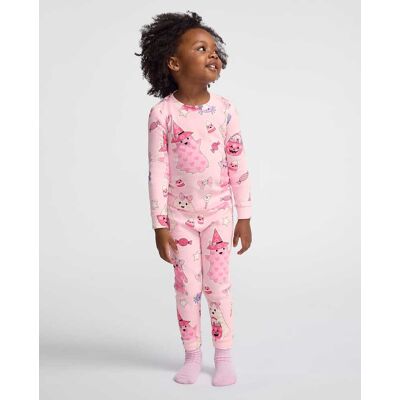 The Children's Place Baby And Toddler Girls Glow Ghost Snug Fit Cotton Pajamas Size 3T Pink The Children's Place Baby And Toddler Girls Glow Ghost Snug Fit Cotton Pajamas Size 3T Pink