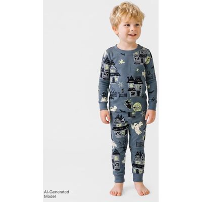 The Children's Place Baby And Toddler Matching Family Glow Haunted House Snug Fit Cotton Pajamas Size 3T Gray The Children's Place Baby And Toddler Matching Family Glow Haunted House Snug Fit Cotton Pajamas Size 3T Gray