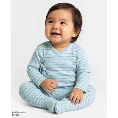 The Children's Place Baby Boys Striped 2-Piece Outfit Set Size NB Blue Cotton/Spandex The Children's Place Baby Boys Striped 2-Piece Outfit Set Size NB Blue Cotton/Spandex