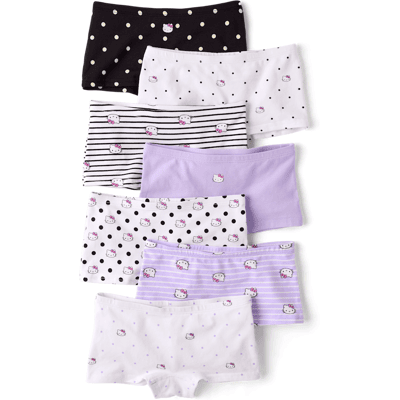 The Children's Place Girls Hello Kitty® Girl Short Underwear 7-Pack Size 2XL (16) Purple Cotton/Spandex The Children's Place Girls Hello Kitty® Girl Short Underwear 7-Pack Size 2XL (16) Purple Cotton/Spandex