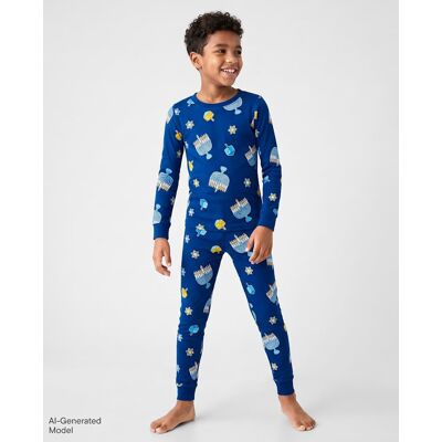 The Children's Place Kids Matching Family Glow Hanukkah Snug Fit Cotton Pajamas Size 14 Blue The Children's Place Kids Matching Family Glow Hanukkah Snug Fit Cotton Pajamas Size 14 Blue