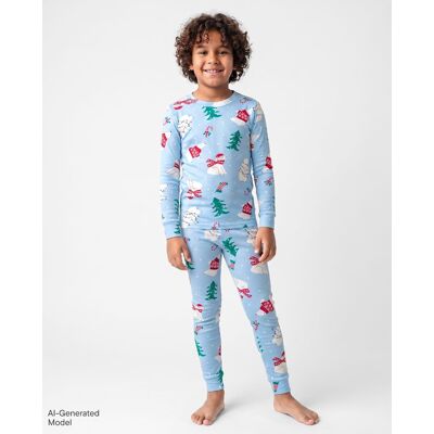 The Children's Place Kids Matching Family Christmas Polar Bear Snug Fit Cotton Pajamas Size 8 Blue The Children's Place Kids Matching Family Christmas Polar Bear Snug Fit Cotton Pajamas Size 8 Blue