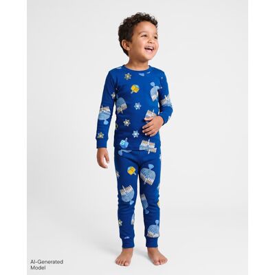 The Children's Place Baby And Toddler Matching Family Glow Hanukkah Snug Fit Cotton Pajamas Size 3T Blue The Children's Place Baby And Toddler Matching Family Glow Hanukkah Snug Fit Cotton Pajamas Size 3T Blue