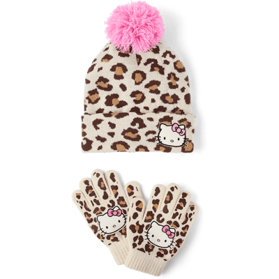 The Children's Place Girls Hello Kitty® Leopard 2-Piece Cold Weather Set Size 4-7 The Children's Place Girls Hello Kitty® Leopard 2-Piece Cold Weather Set Size 4-7