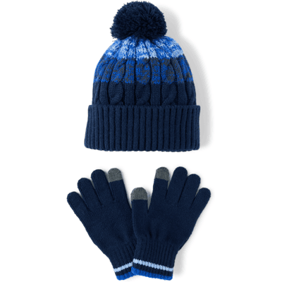 The Children's Place Boys Striped 2-Piece Cold Weather Set Size 4-7 Blue The Children's Place Boys Striped 2-Piece Cold Weather Set Size 4-7 Blue