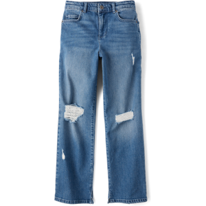 Sugar and Jade Tween Girls 90s Straight Jeans   Size 16   Blue   Cotton