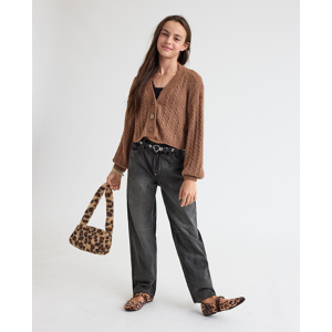 Sugar and Jade Tween Girls Baggy Barrel Jeans   Size 14   Black   Cotton