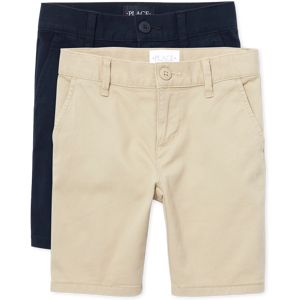 The Children's Place Girls Uniform Stretch Chino Shorts 2-Pack   Size 12   Cotton