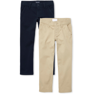 The Children's Place Girls Uniform Stretch Bootcut Chino Pants 2-Pack   Size 16   Cotton/Spandex