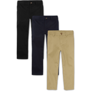 The Children's Place Boys Uniform Stretch Straight Chino Pants 3-Pack   Size 18   Cotton/Spandex
