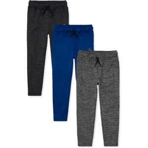 The Children's Place Boys Moisture Wicking Fleece Pants 3-Pack   Size Large (10/12)