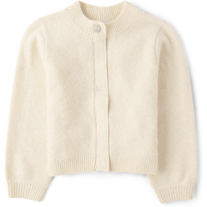 The Children's Place Girls Shimmer Sweater Cardigan   Size Small (5/6)   White