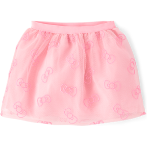 The Children's Place Girls Hello Kitty® Embroidered Bow Mesh Skirt   Size Large (10/12)   Pink
