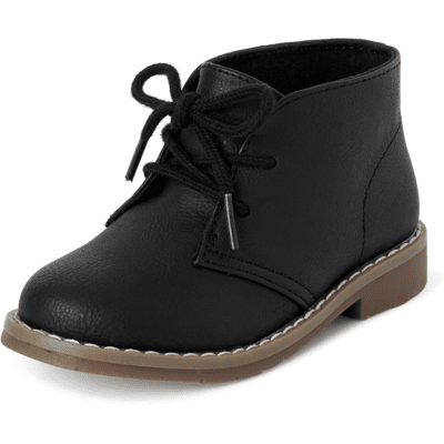 The Children's Place Toddler Boys Lace Up Boots Size 11T Black The Children's Place Toddler Boys Lace Up Boots Size 11T Black