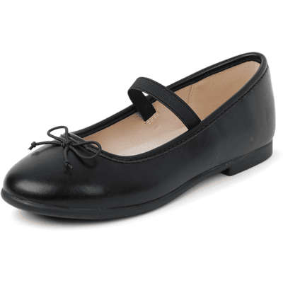 The Children's Place Girls Bow Ballet Flats Size YOUTH 5 Black The Children's Place Girls Bow Ballet Flats Size YOUTH 5 Black