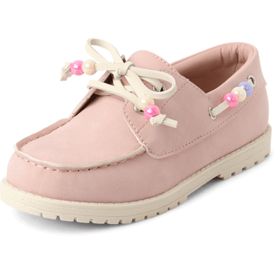 The Children's Place Girls Beaded Boat Shoes Size YOUTH 11 Pink The Children's Place Girls Beaded Boat Shoes Size YOUTH 11 Pink