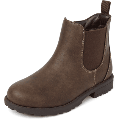 The Children's Place Boys Chelsea Boots Size YOUTH 11 Brown 100% Faux Leather The Children's Place Boys Chelsea Boots Size YOUTH 11 Brown 100% Faux Leather
