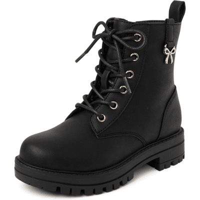 The Children's Place Girls Charm Combat Boots Size YOUTH 12 Black 100% Faux Leather The Children's Place Girls Charm Combat Boots Size YOUTH 12 Black 100% Faux Leather
